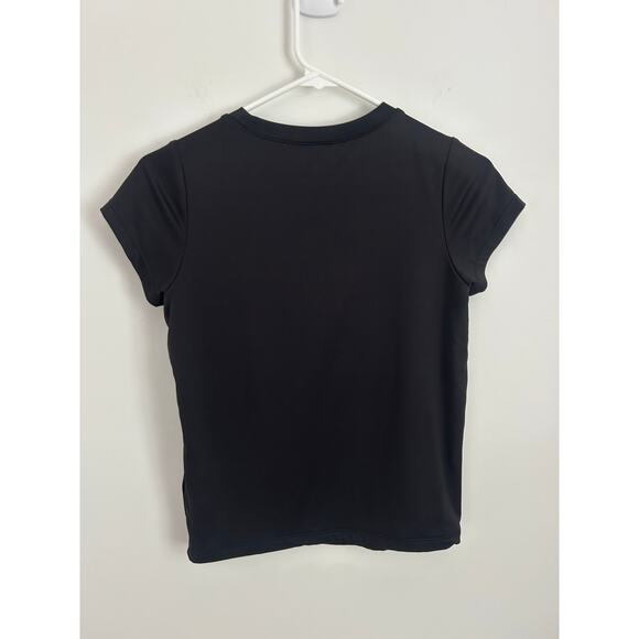Tahari Shirt Womens XS Black Modern Essentials Short Sleeve Stretch Basic - Picture 3 of 4